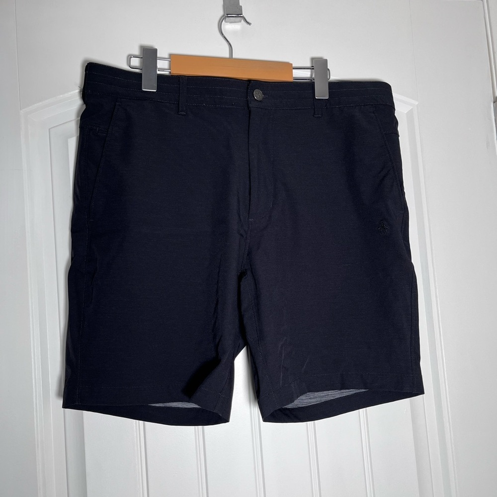 Original Penguin Men's Black Flat Front Shorts
